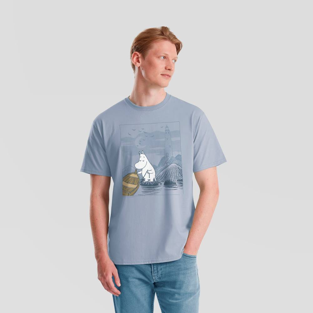 Moomintroll Lighthouse T-shirt Blue - The Official Moomin Shop