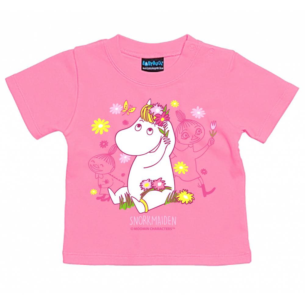 Snorkmaiden Friends Baby T-shirt Pink - The Official Moomin Shop