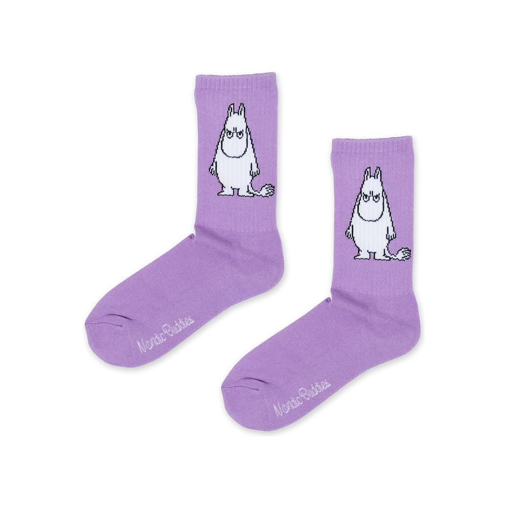 Moomintroll Angry Retro Socks 40-45 Lilac - Nordicbuddies - The Official Moomin Shop