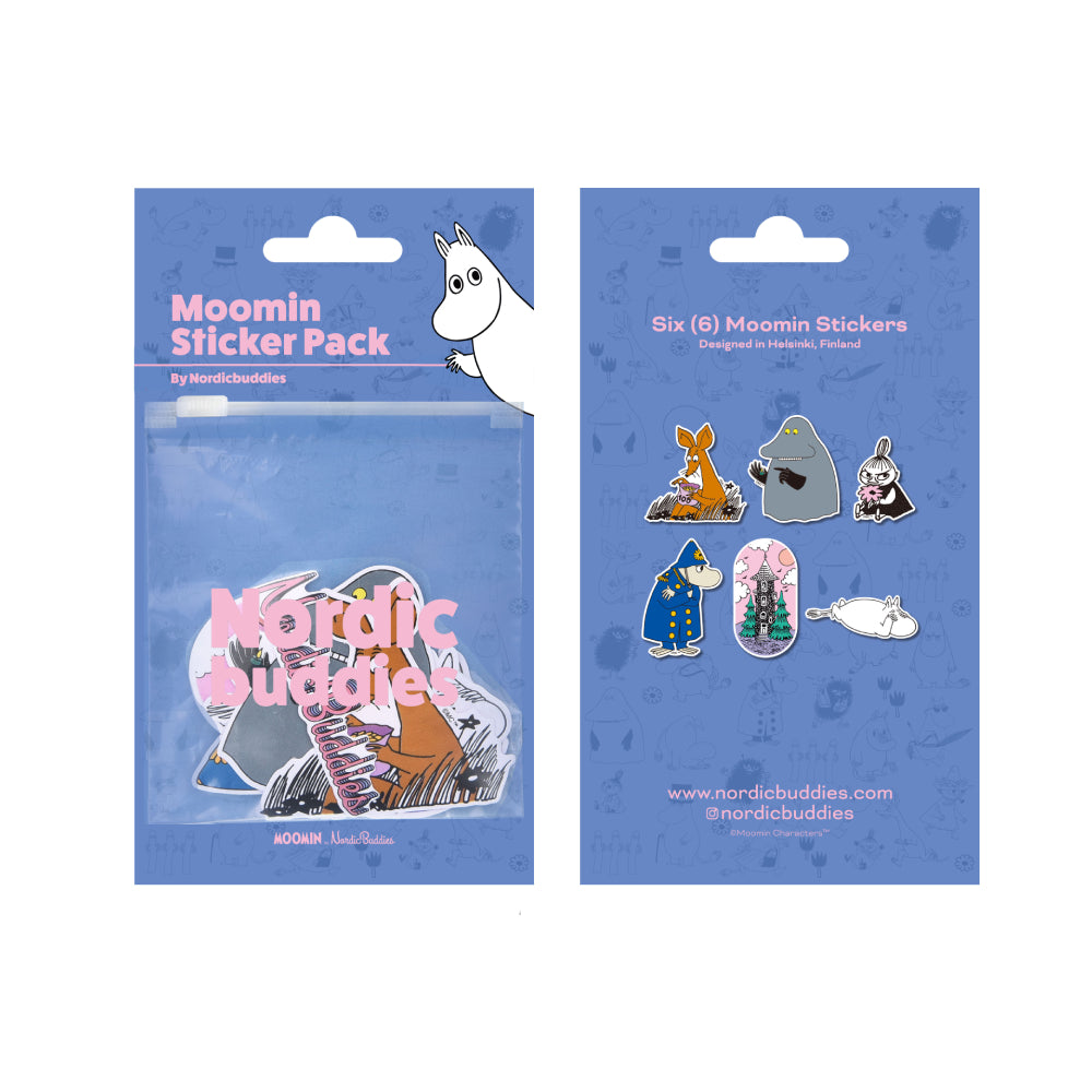 Moomintroll Stickers 6-set - Nordicbuddies - The Official Moomin Shop