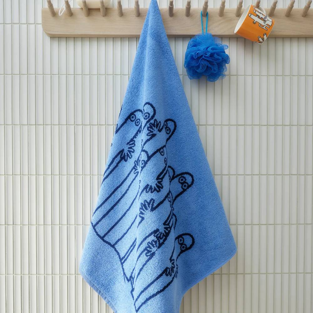 Hattifatteners Hand Towel 50x70 Blue - The Official Moomin Shop