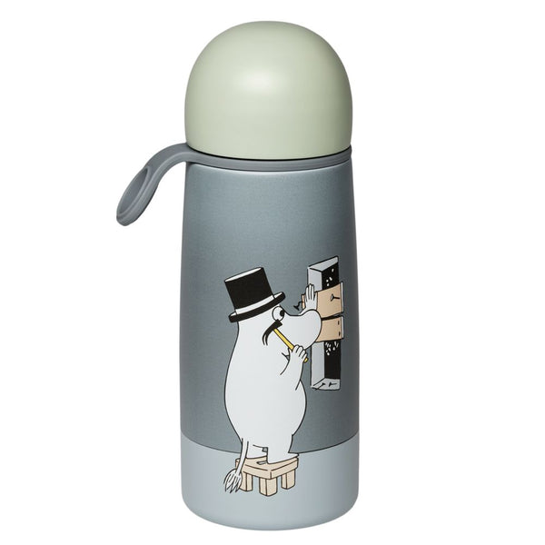 Moominpappa Thermal Bottle 0.45L Grey - The Official Moomin Shop