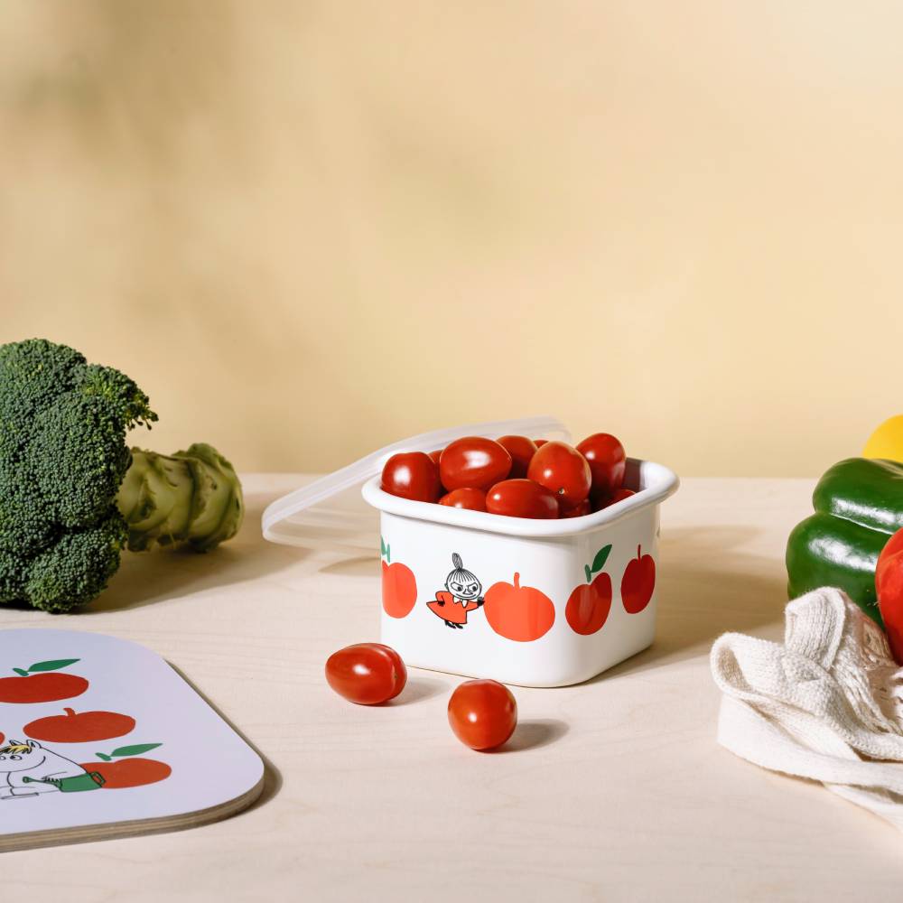 Moomin Joyfull Apples Jar 0,6dl Red - The Official Moomin Shop