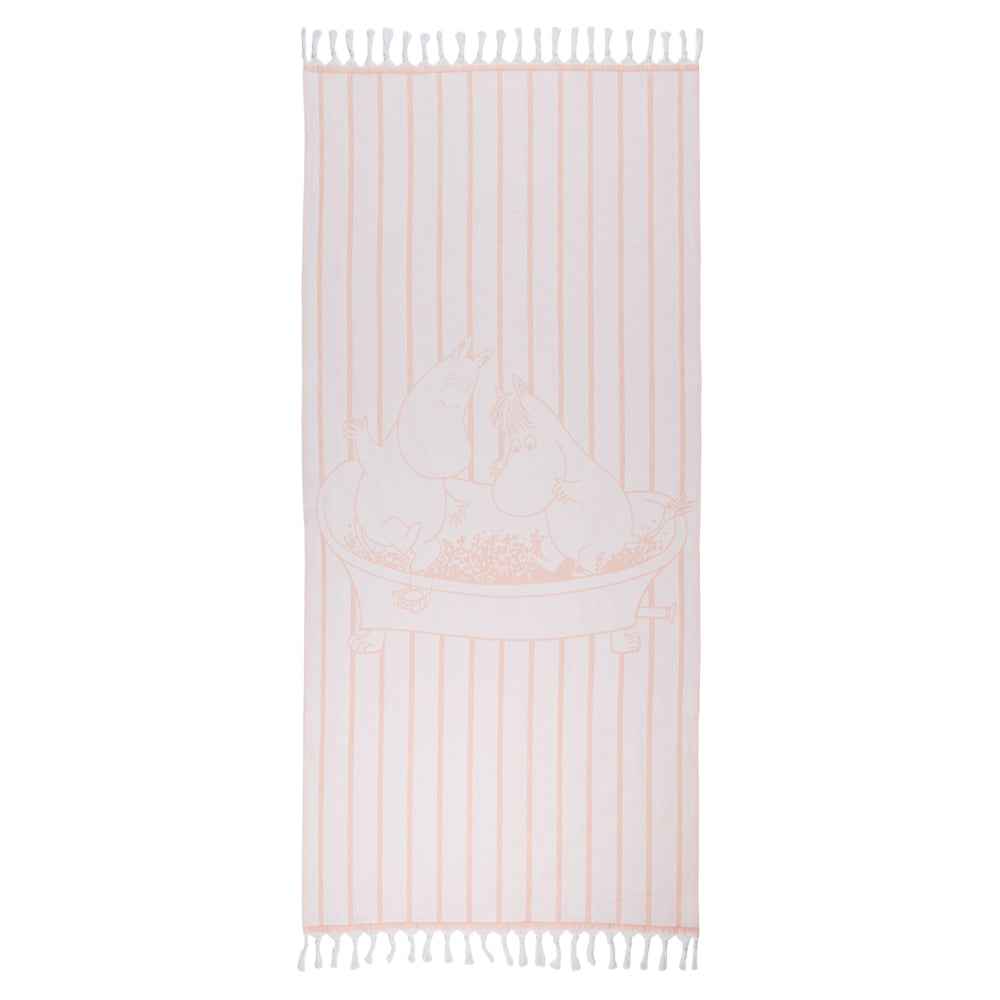 Moomin Beach Hammam Towel Pink 80x150cm - Moomin Arabia - The Official Moomin Shop