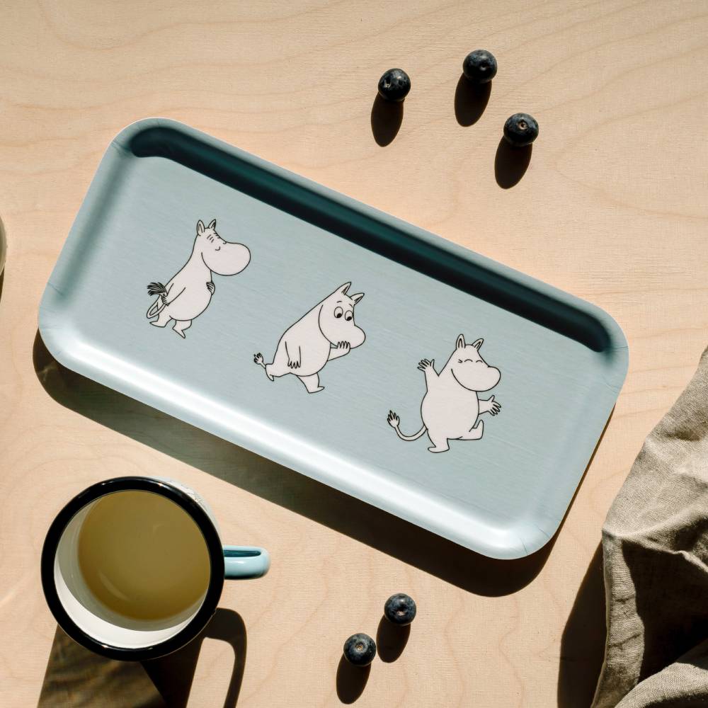 Moomintroll Retro Tray 27x13cm Blue - The Official Moomin Shop