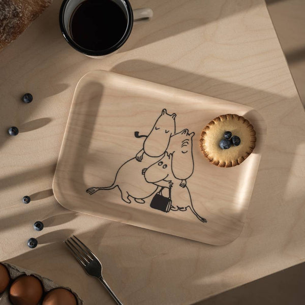 テーブル用品 MOOMIN tray plywood melamine processing Japan Moomin Melamine Tray - Little My | Kawaii Limited