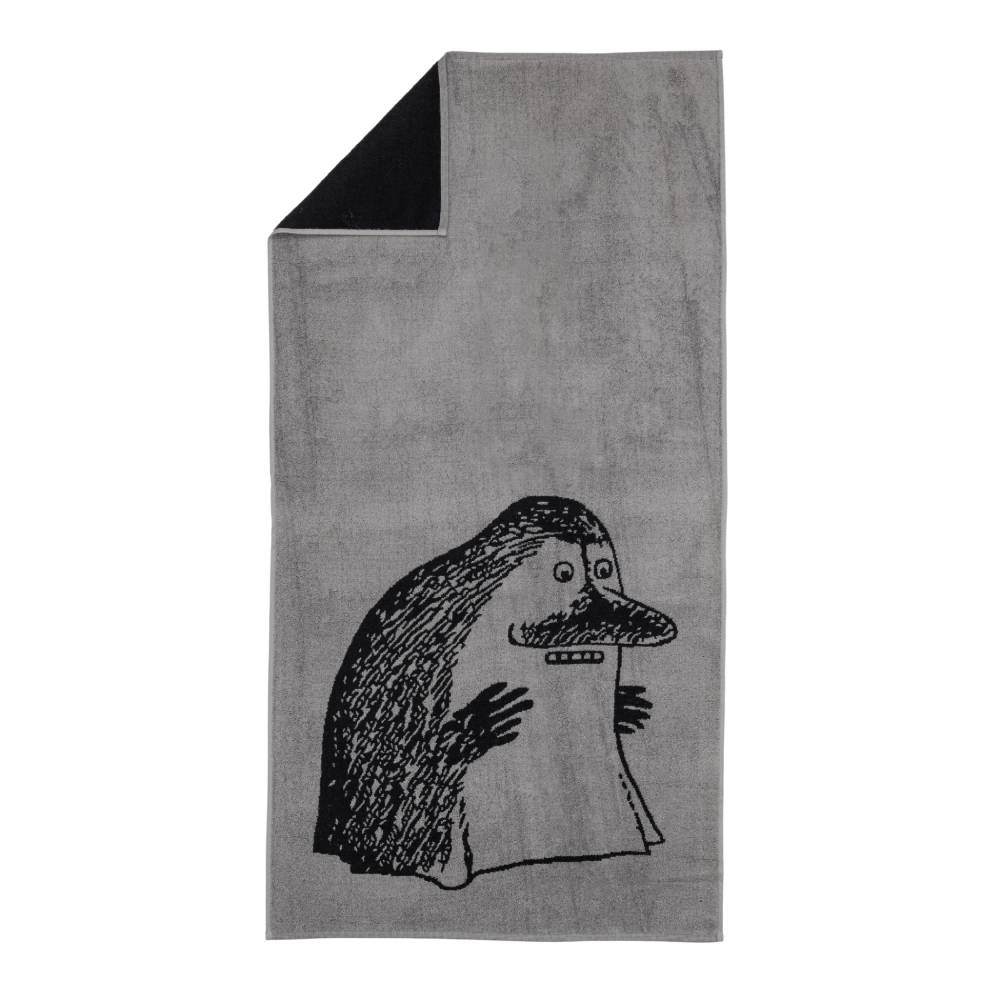 The Groke Bath Towel 70x140cm Grey - The Official Moomin Shop