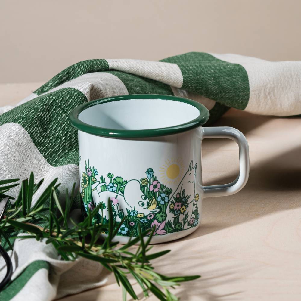 Moomin Garden Mug White 3,7dl - The Official Moomin Shop