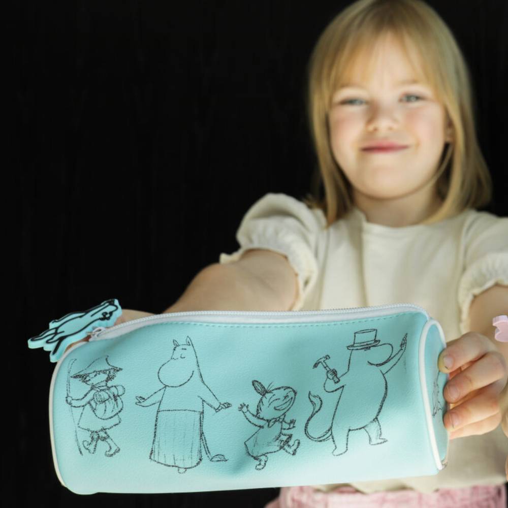 Moomin Tube Pencil Case Turqoise - The Official Moomin Shop