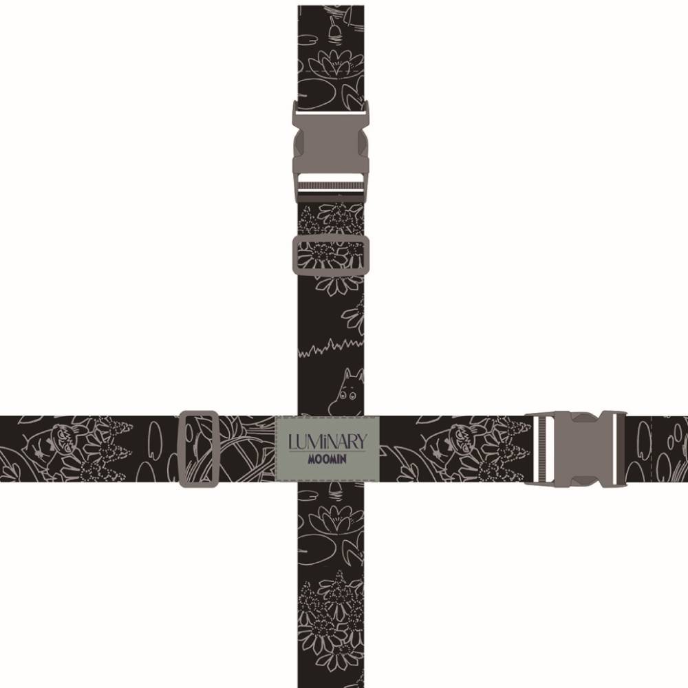 Moomin Fishing Reflecting Luggage Strap Black - The Official Moomin Shop