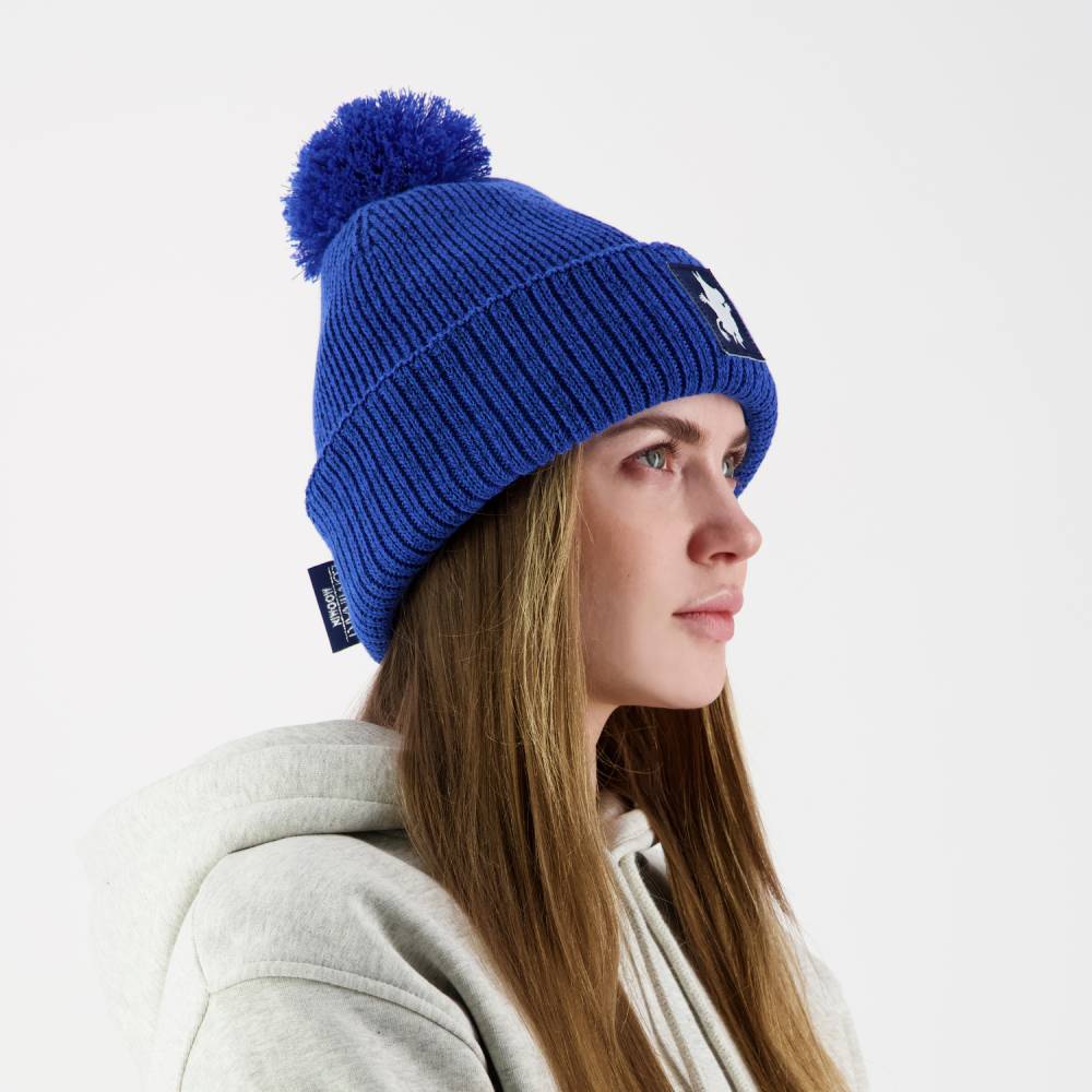 Moomintroll Reflecting Pompom Beanie Blue - The Official Moomin Shop