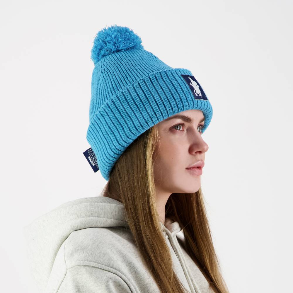 Moomintroll Reflecting Pompom Beanie Turquoise - The Official Moomin Shop