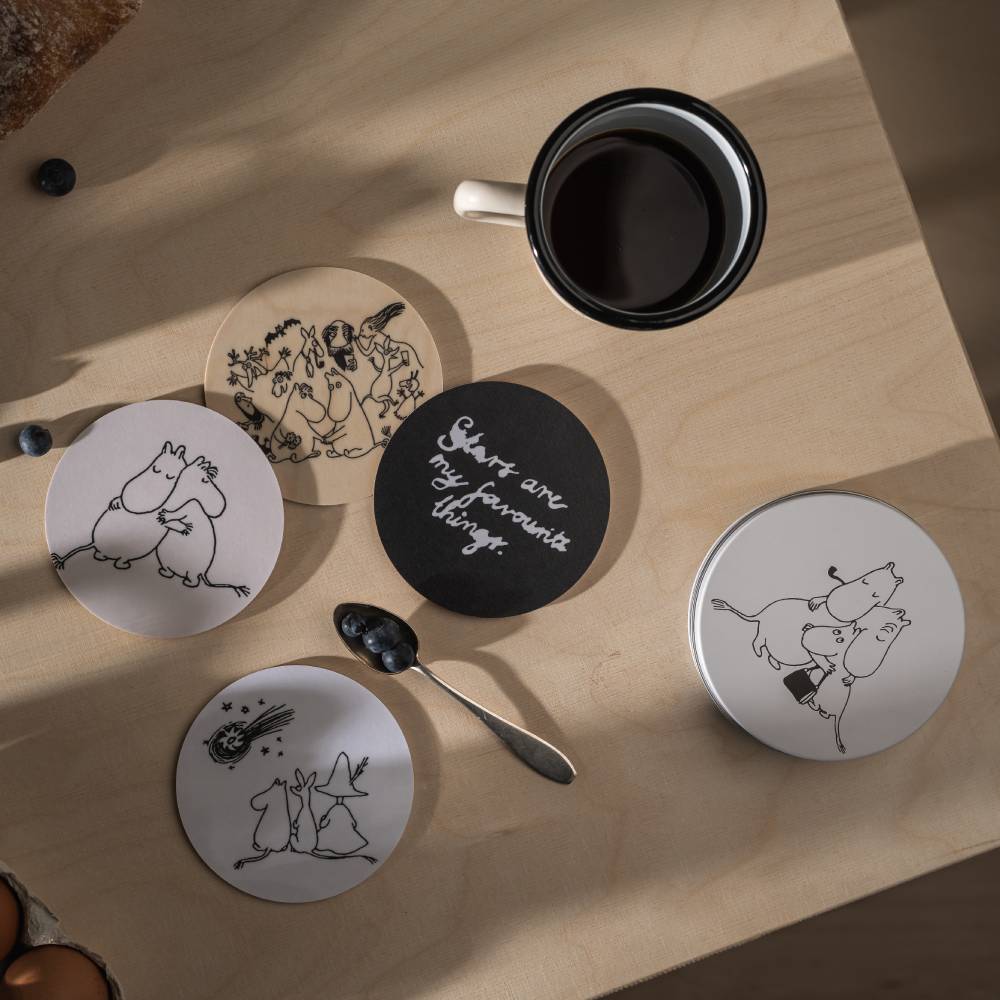 Moomin 80 Coasters & Tin 4pcs - The Official Moomin Shop