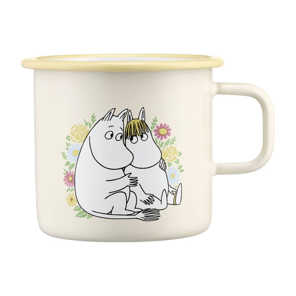 Moomin Flowers Mug White 5,5dl - The Official Moomin Shop