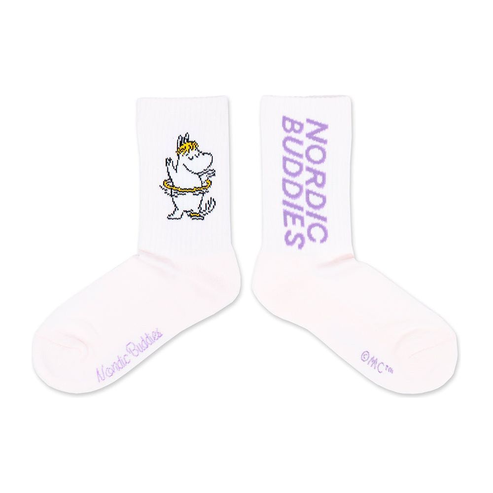 Snorkmaiden Dancing Retro Socks Light Pink 36-42 - Nordicbuddies - The Official Moomin Shop