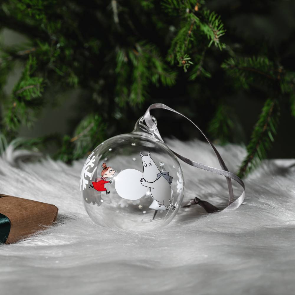 Moomin Snowflake Glass Bauble 9cm - The Official Moomin Shop