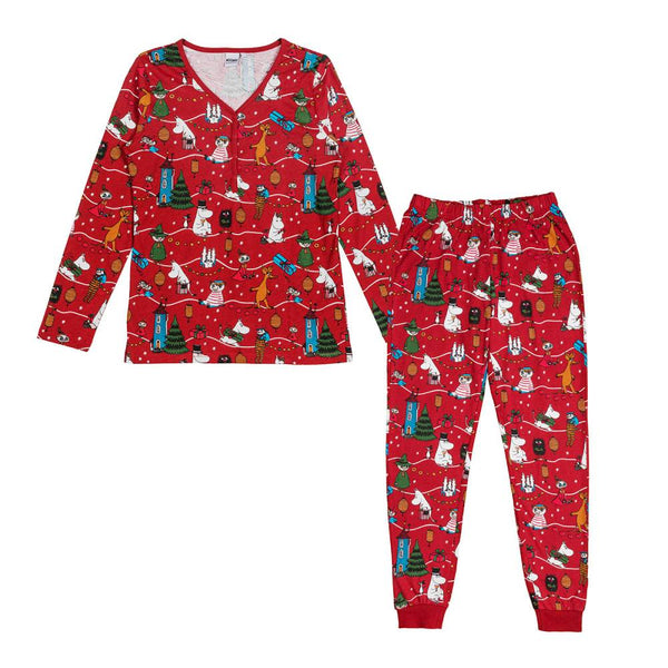 Moomin Celebration Pyjamas Red Women - Martinex - The Official Moomin Shop