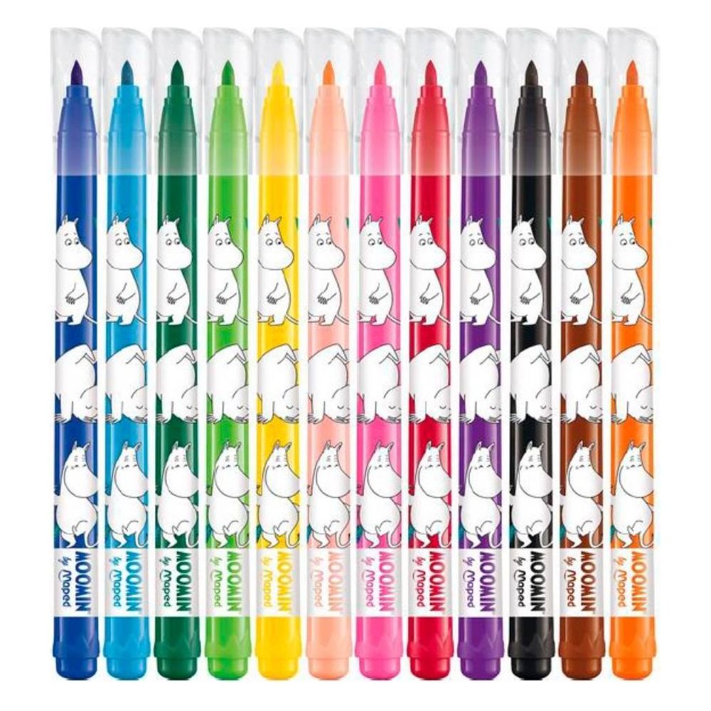 Moomintroll Felt Pens 12-set - The Official Moomin Shop
