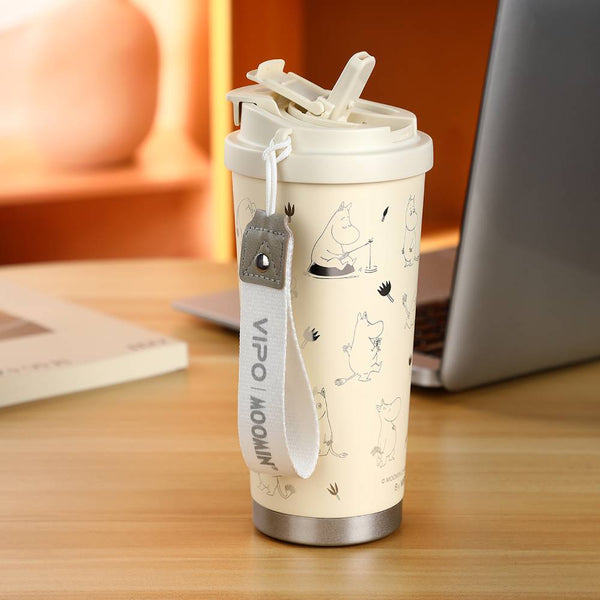 Moomintroll Vacuum Cup White 580ml - The Official Moomin Shop