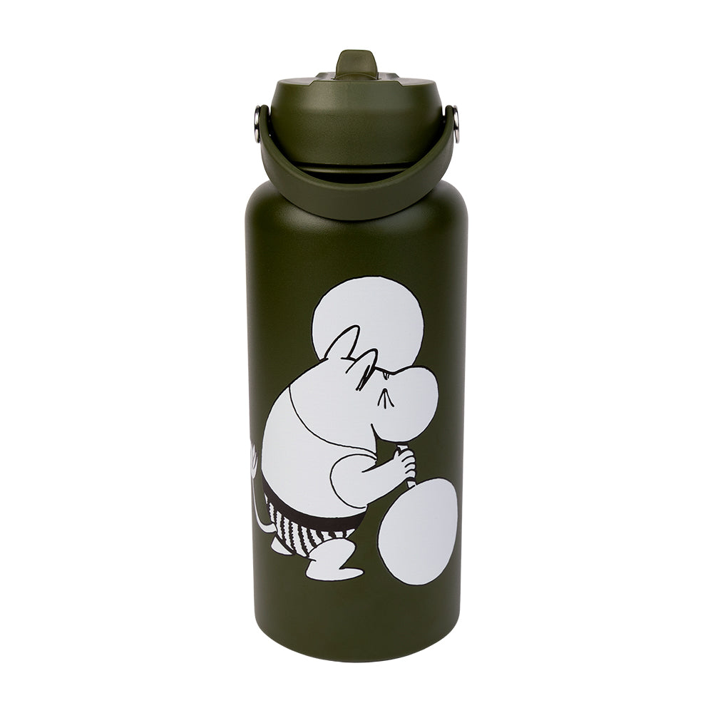 Moomintroll Weightlifting Thermal Bottle 1L Green - The Official Moomin Shop