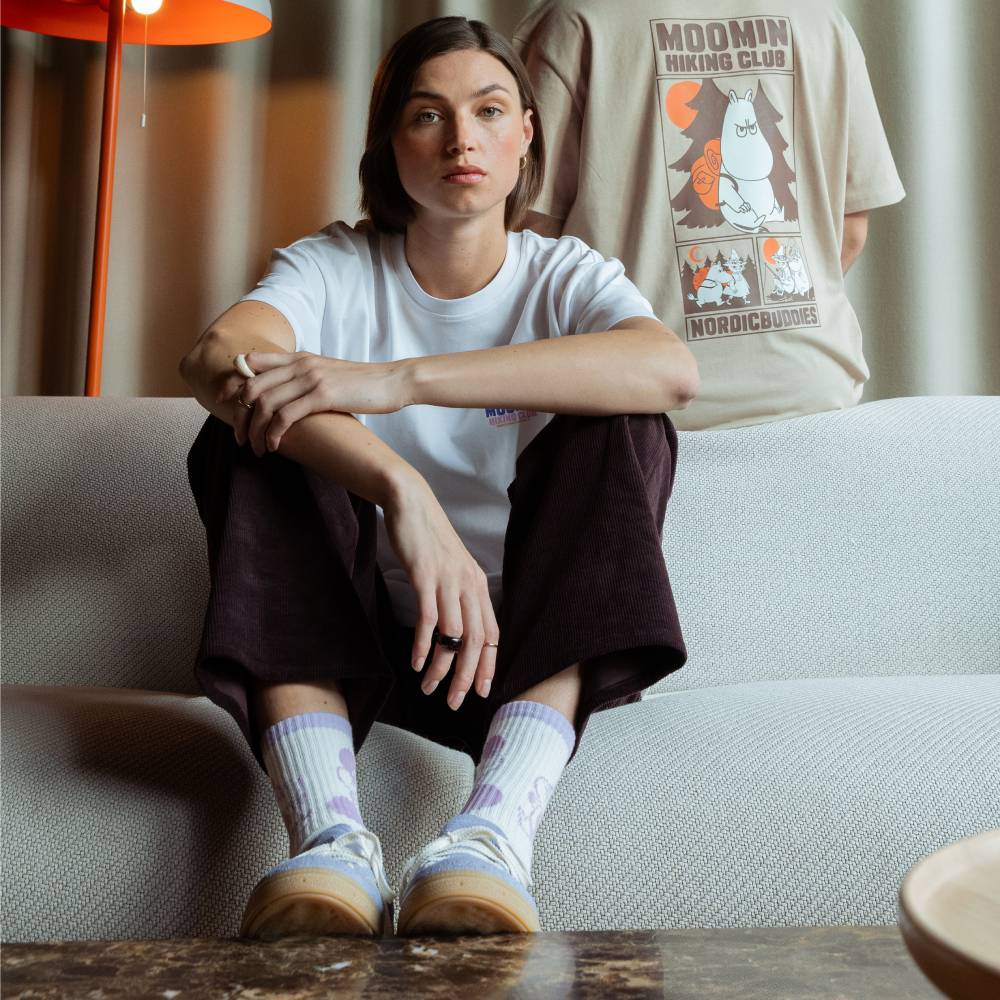 Moomintroll Exercising Active Socks 36-42 Violet - The Official Moomin Shop