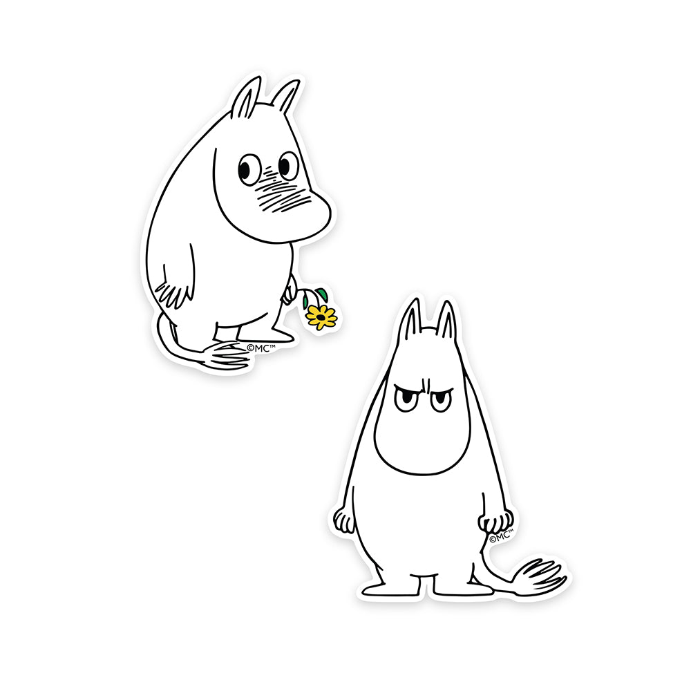 Moomintroll Angry XL Stickers 2-set - The Official Moomin Shop