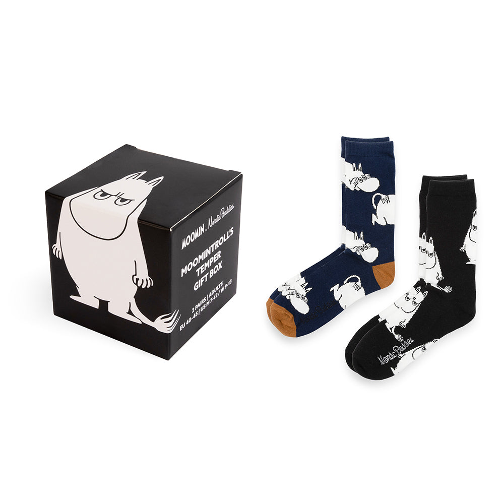 Moomintroll Angry Sock 40-45 Gift Box 2-set - The Official Moomin Shop