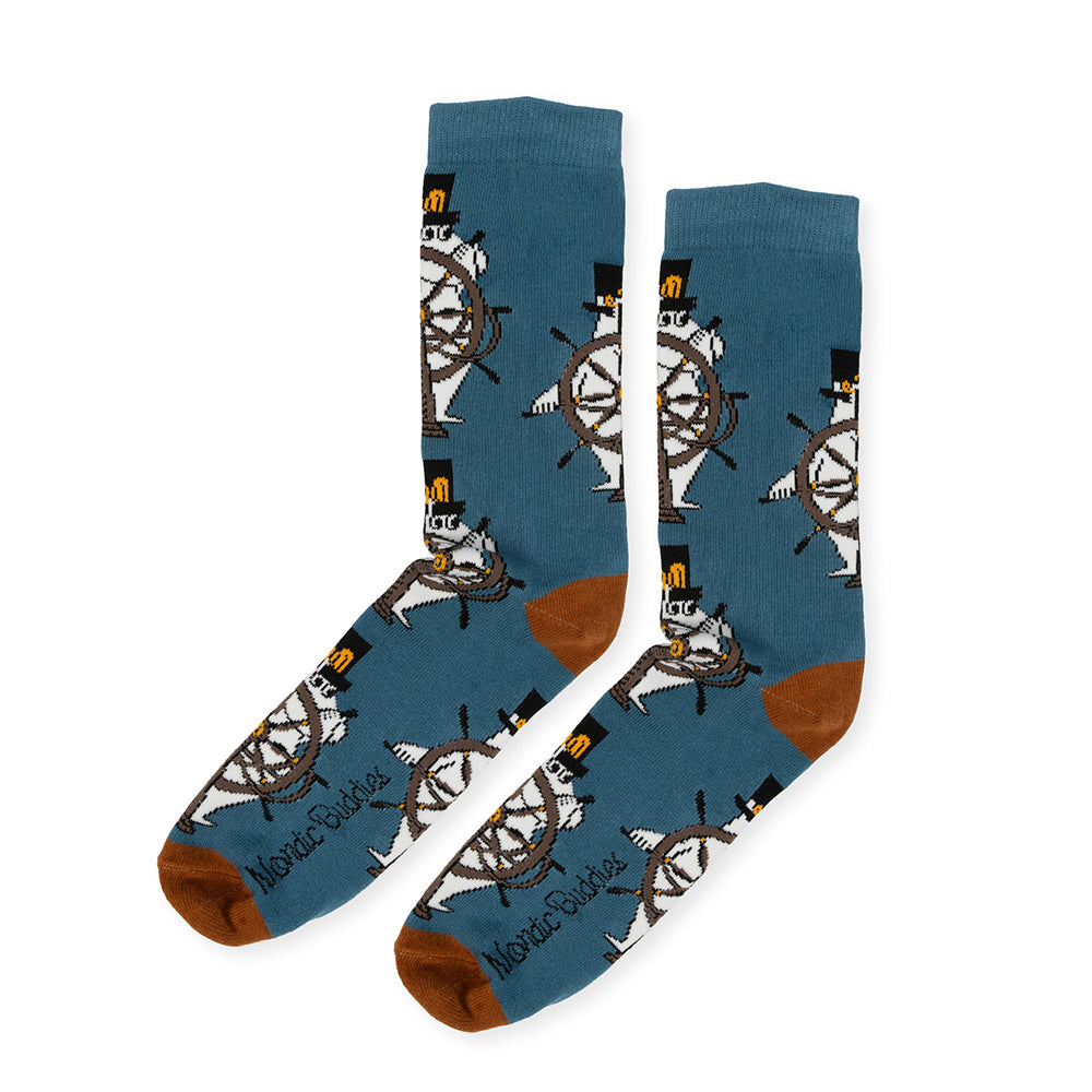 Moominpappa Helm 40-45 Socks Darkblue - The Official Moomin Shop