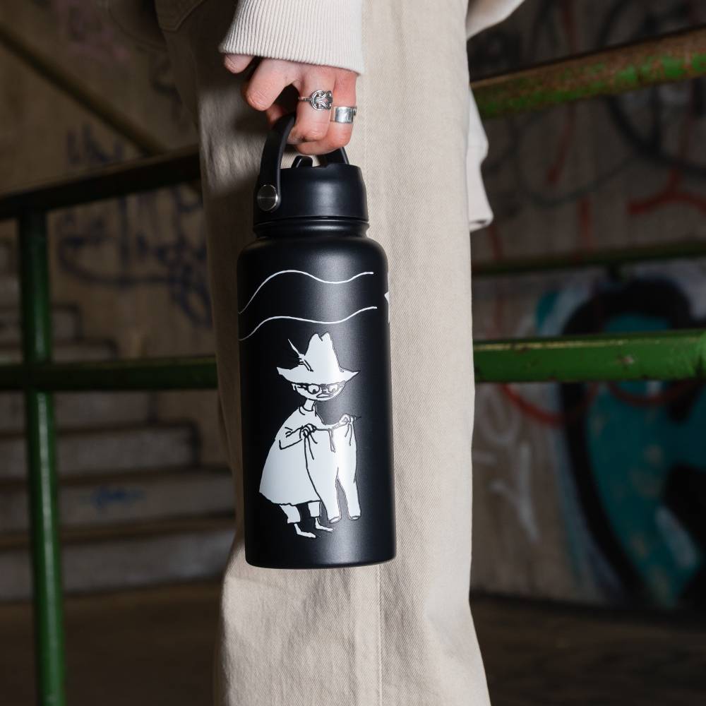Moomin Comet Thermal Bottle 1L Black - The Official Moomin Shop