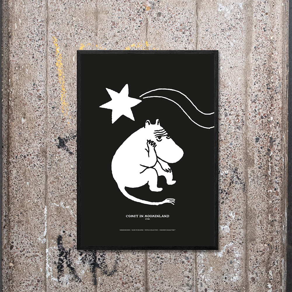 Moomin Novels Collection Poster 30x40cm Black - The Official Moomin Shop