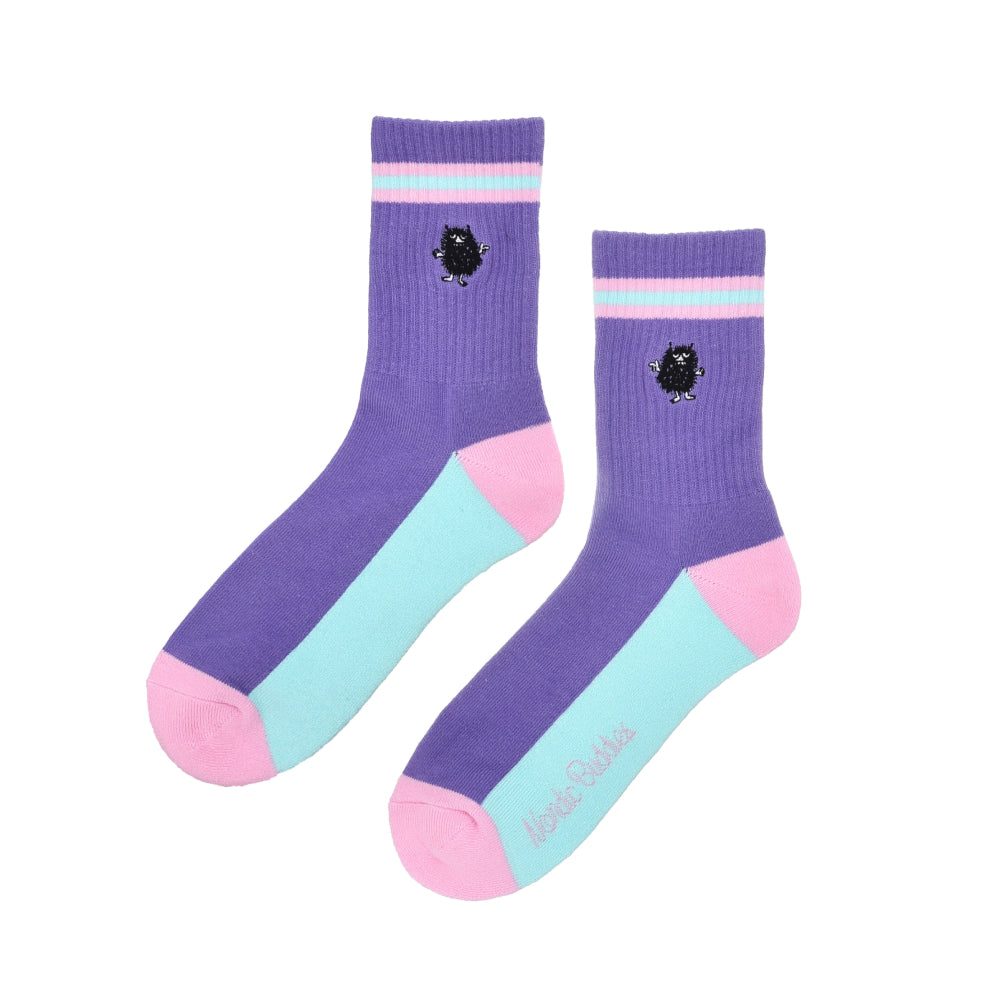 Stinky Ladies Embroidery Socks Violet - Nordicbuddies - The Official Moomin Shop