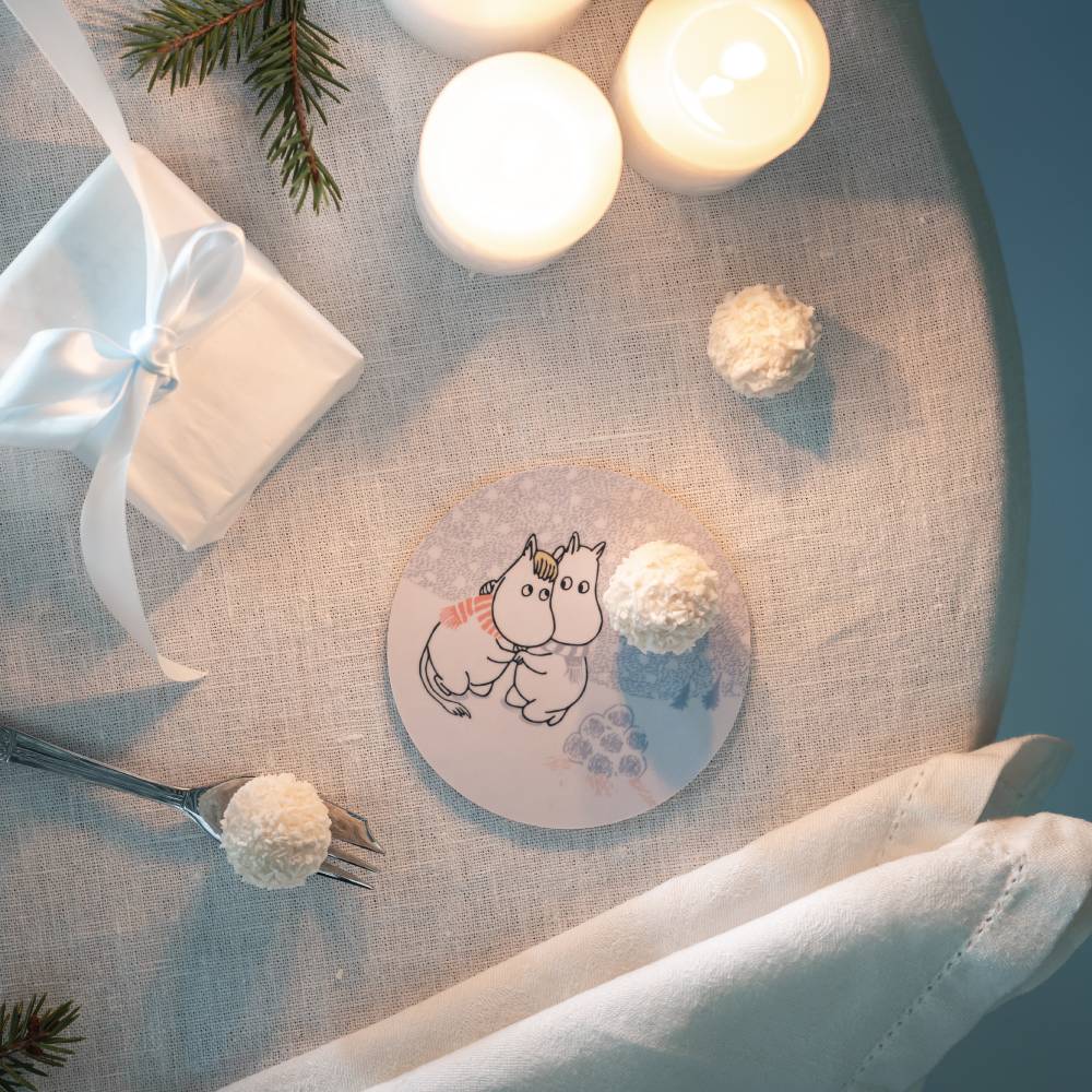 Moomin Let it Snow Coasters Ø10cm - The Official Moomin Shop