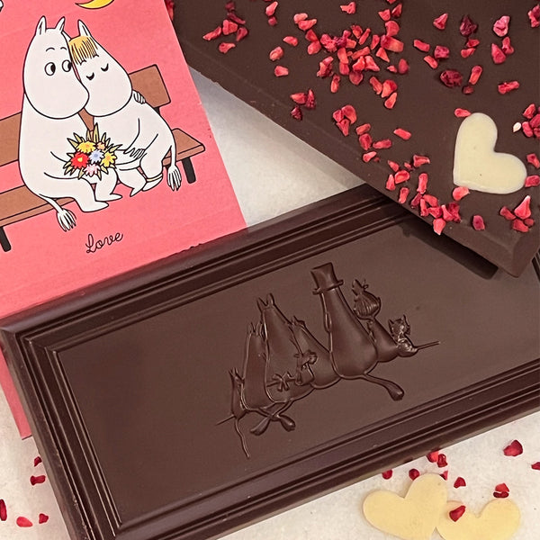 Moomin Love Dark Chocolate & Raspberry 70g - The Official Moomin Shop