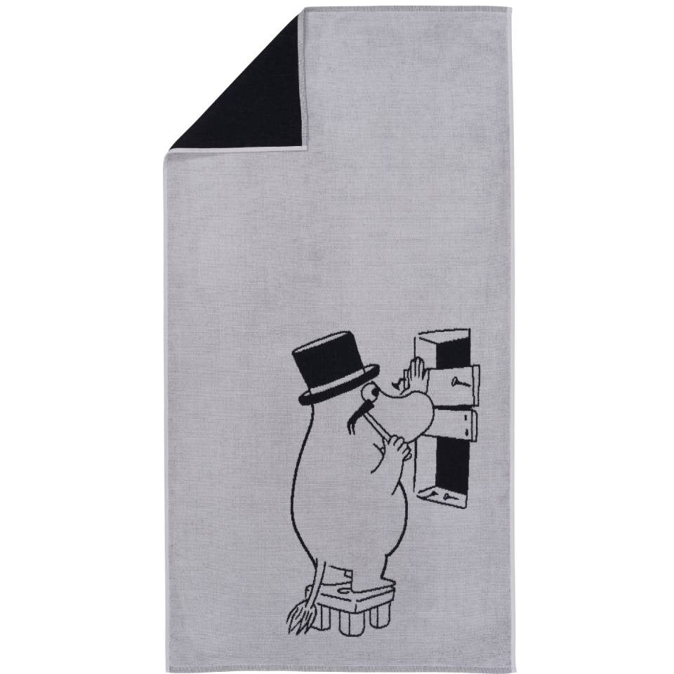 Moominpappa Bath Towel 70x140cm Grey - The Official Moomin Shop