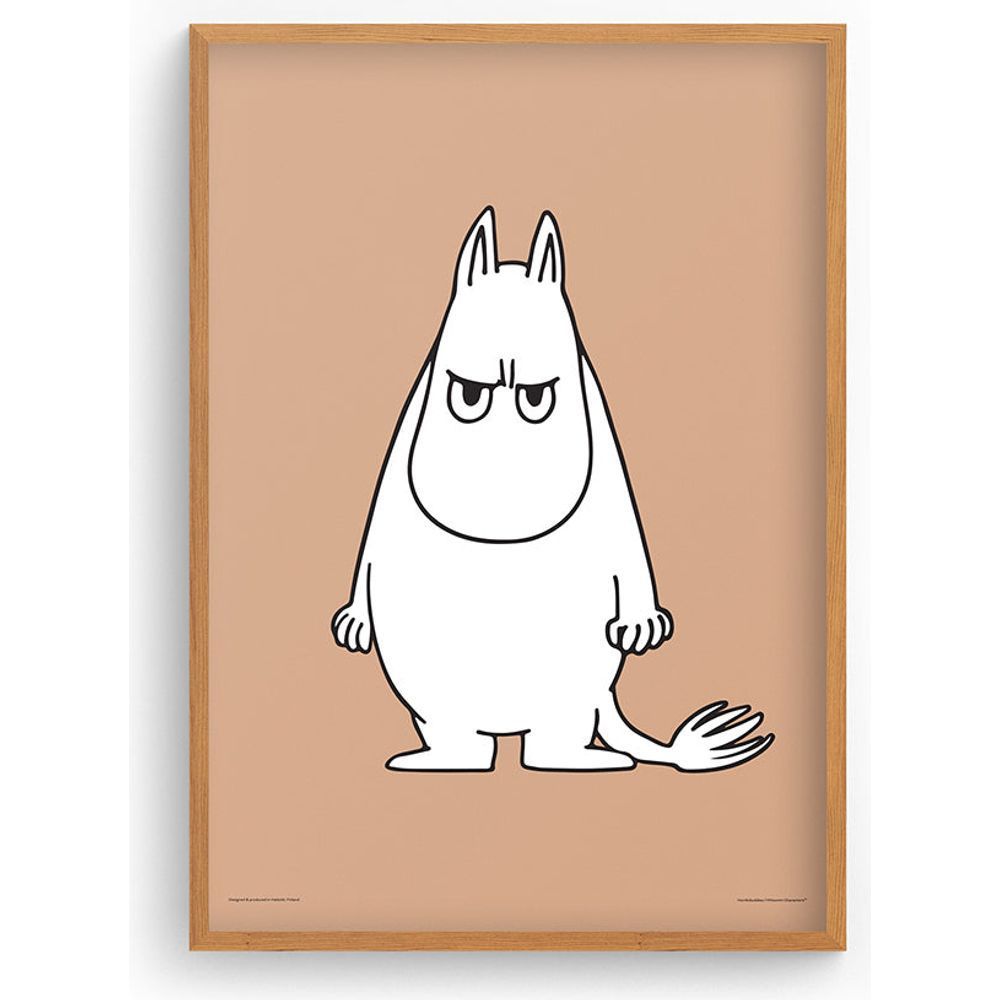 Moomintroll Angry Poster Beige - Nordicbuddies - The Official Moomin Shop