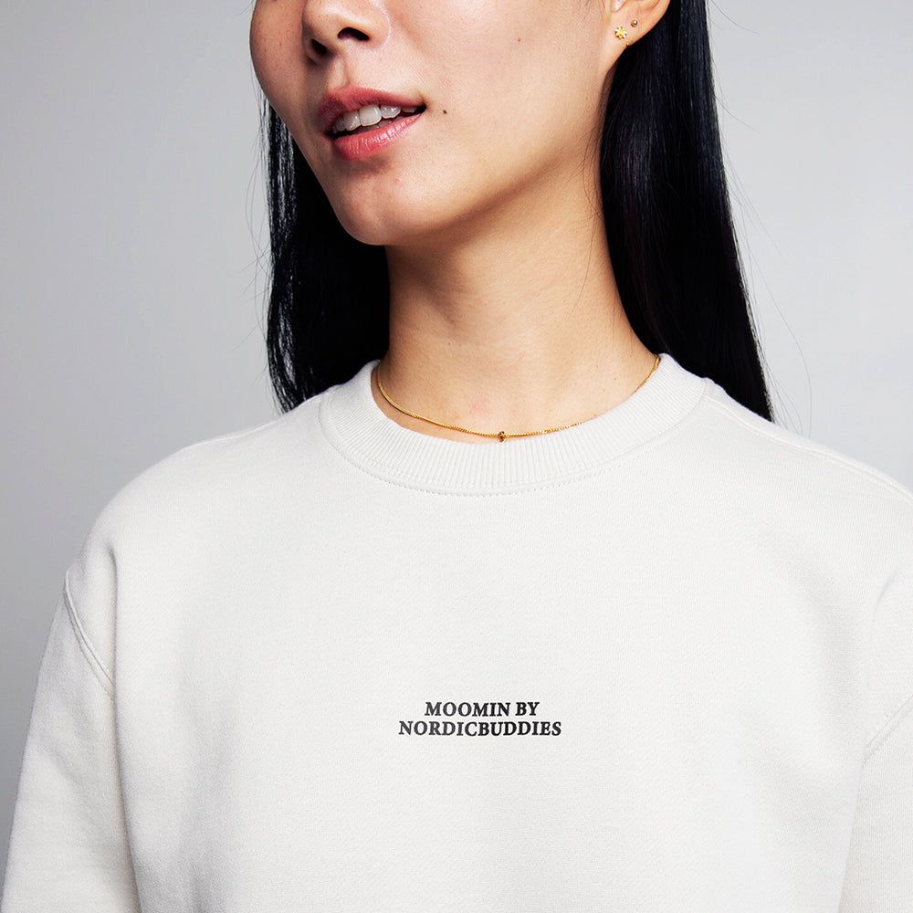 Moomintroll Crewneck College Light beige - Nordicbuddies - The Official Moomin Shop