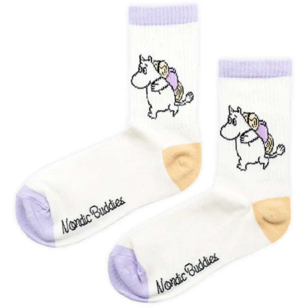 Moomintroll Camping Retro Socks Lila - Nordicbuddies - The Official Moomin Shop