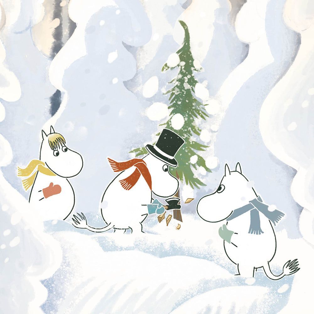 Moomin Cutting Tree Christmas Greeting Card - Hype Cards - The Official Moomin Shop