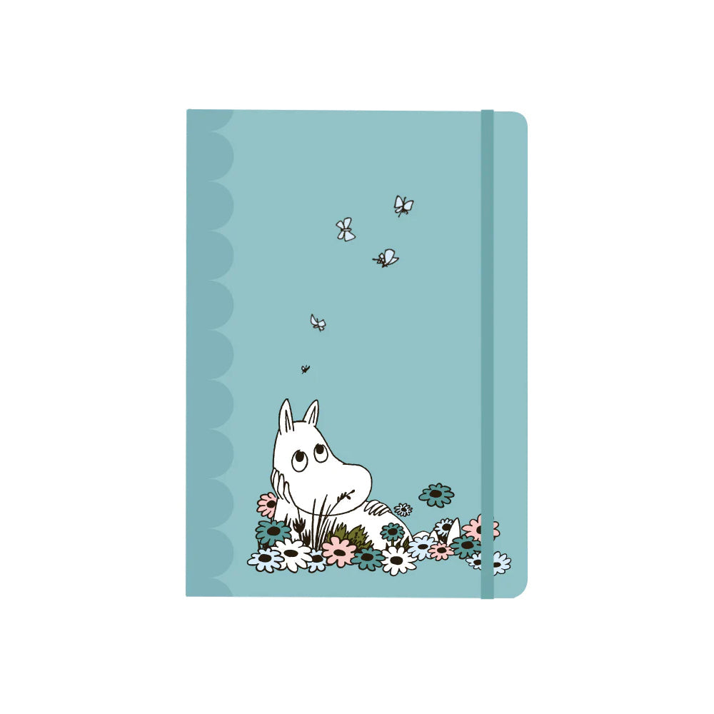 Moomintroll Thoughtful Notebook A5 Blue - The Official Moomin Shop