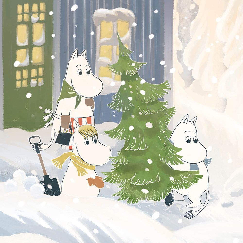 Moomin Carrying Tree Christmas Greeting Card - Hype Cards - The Official Moomin Shop