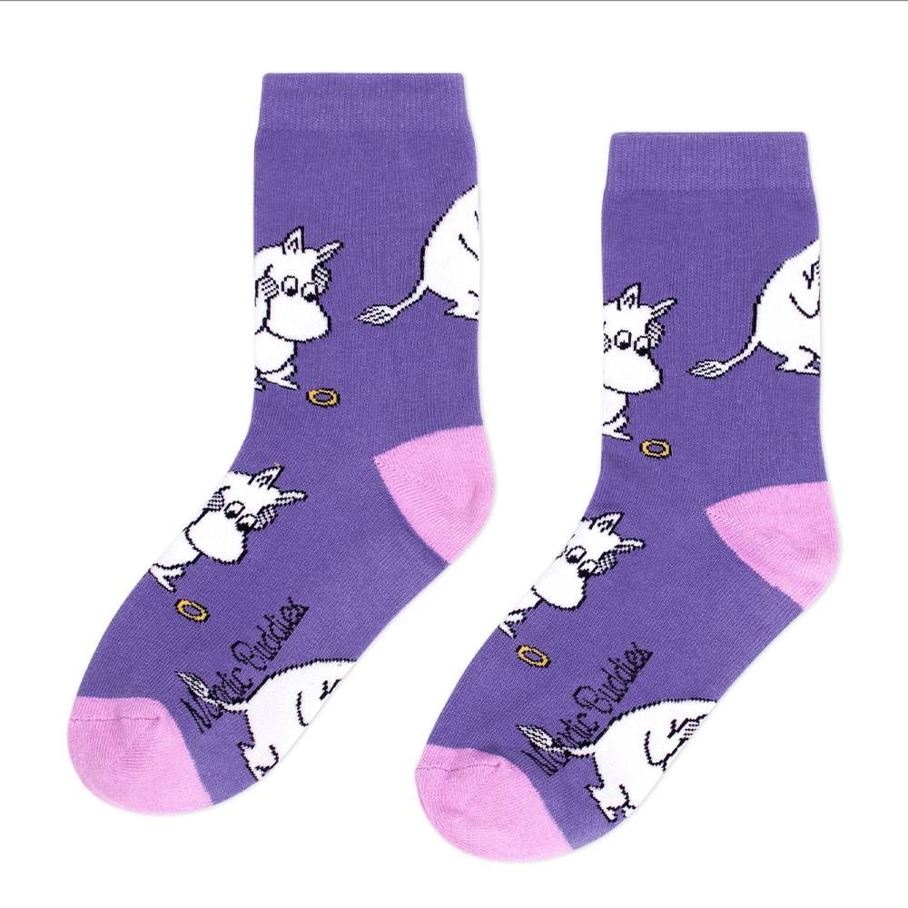 Moomintroll Wondering Socks Lilac 36-42 - Nordicbuddies - The Official Moomin Shop
