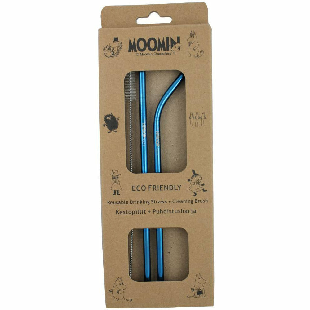 Moomin Drinking Straws 2-set Blue - TMF Trade - The Official Moomin Shop