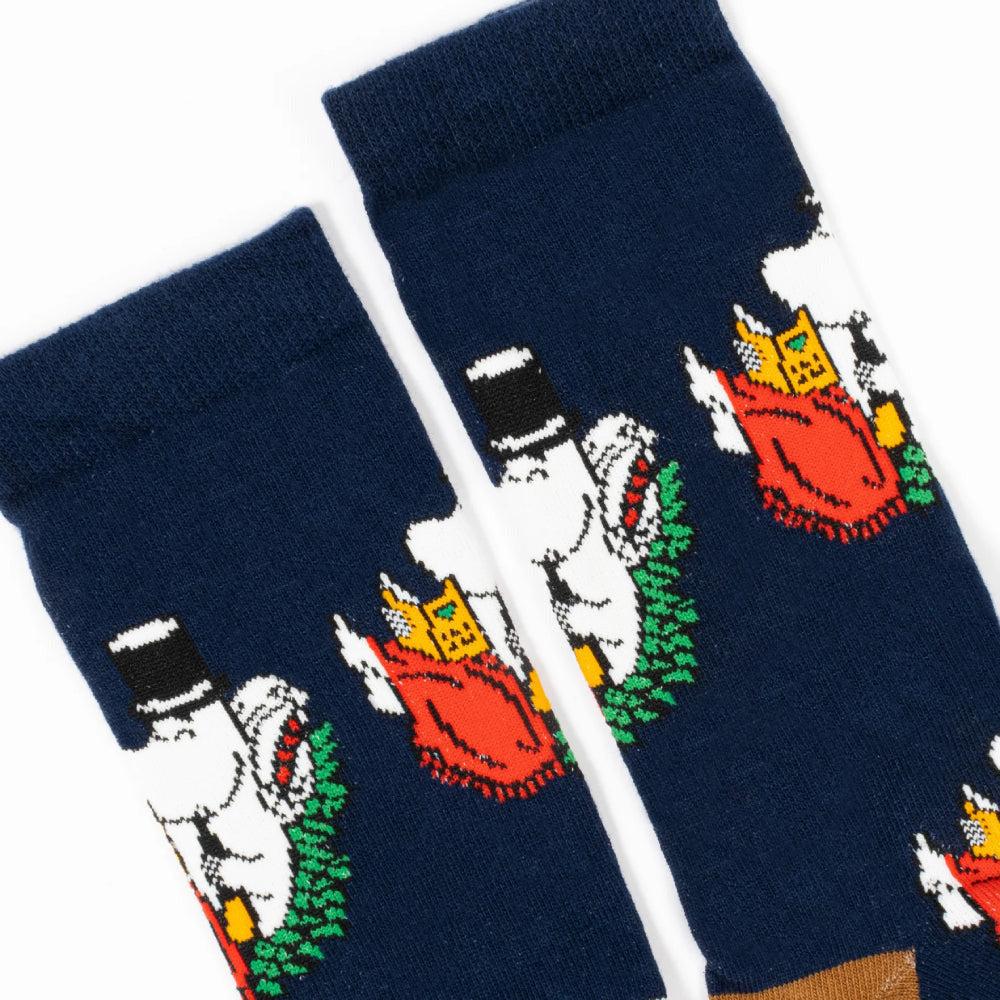 Moominpappa Chilling Socks Navy - Nordicbuddies - The Official Moomin Shop
