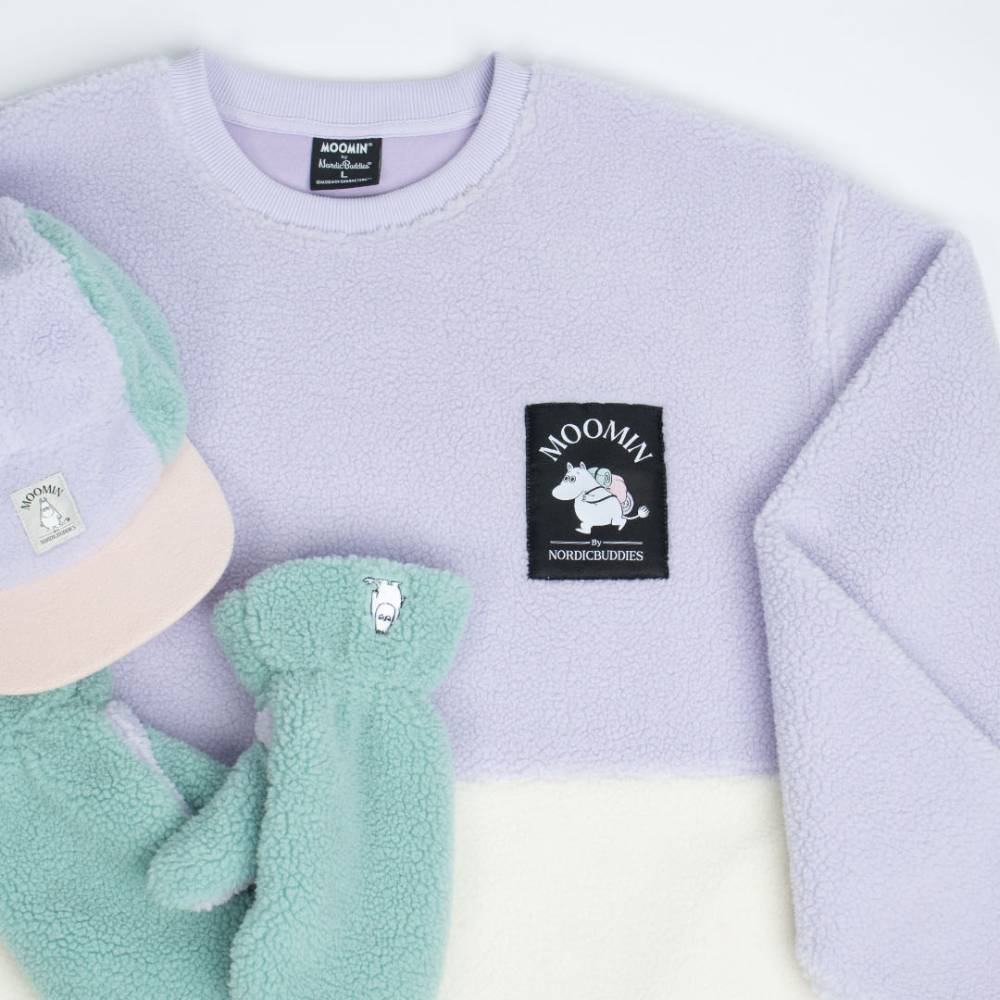 Moomintroll Fleece Adults Lilac/White - Nordicbuddies - The Official Moomin Shop