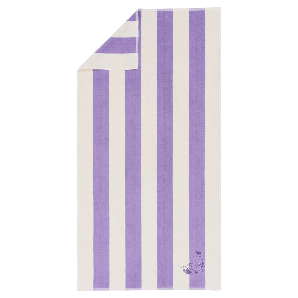 Snorkmaiden Stripe Bath Towel 70 x 140 cm Purple - Moomin Arabia - The Official Moomin Shop