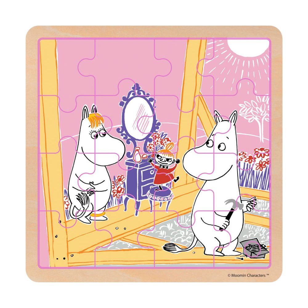 Moomin Construction Fun Wooden Square Puzzle - Barbo Toys - The Official Moomin Shop