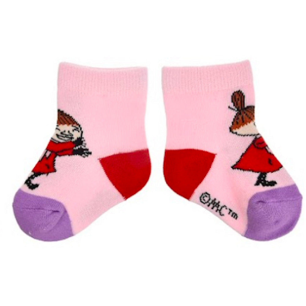 Little My Baby Socks Happy Pink - Nordicbuddies - The Official Moomin Shop