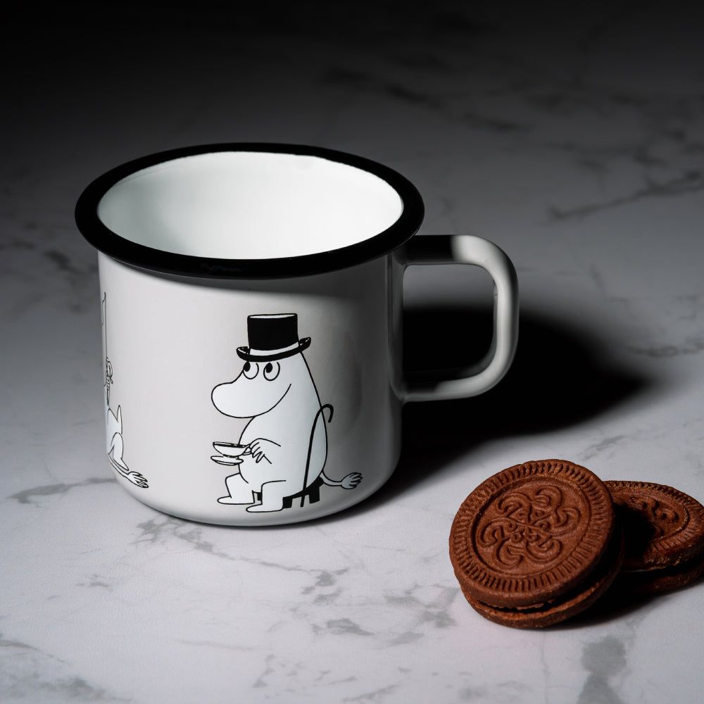 Moominpappa Retro Mug 3,7dl Grey - The Official Moomin Shop