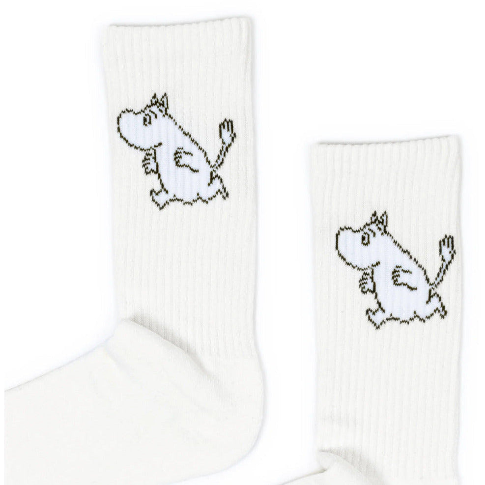 Moomintroll Running Sports Socks White 40-45 - Nordicbuddies - The Official Moomin Shop