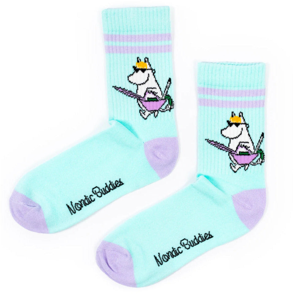 Snorkmaiden Retro Socks Turquoise 36-42 - Nordicbuddies - The Official Moomin Shop